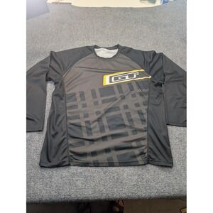 GT Bicycles Jersey Mens 2XL Long Sleeve Black Gray Yellow MTB Cycling Shirt